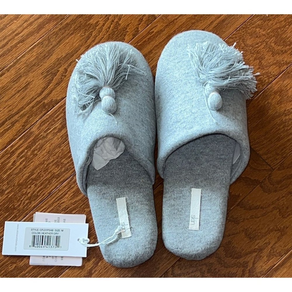 Skin Grey Slippers — 7/8 — NWT